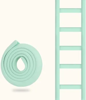 Dormitory Home Soft Bunk Bed Ladder Cover Foam Padding, Traction Treads Stair Steps Pads Corner Furniture Safety Bumpers, Self-Stick Table Edge Protector Strips (Color : Green, Size : 5m/16.4ft)