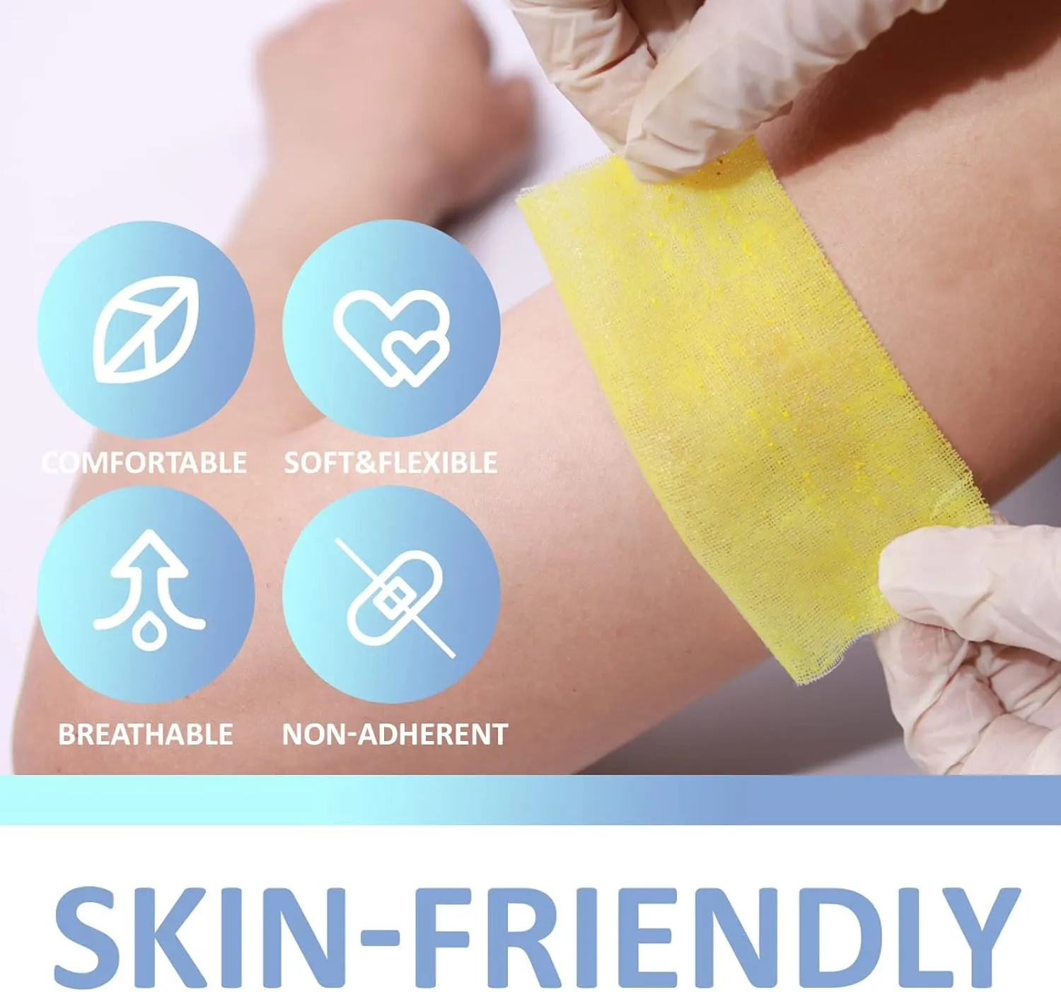 Dr.Med Xeroform Petrolatum Dressing Patch, 5"x9"-30 Pcs/Box, Non-Adherent Gauze Dressings, for Minor or Partial Thickness Burns, Lacerations, Skin Graft Recipient Sites, Newly Sutured Wounds