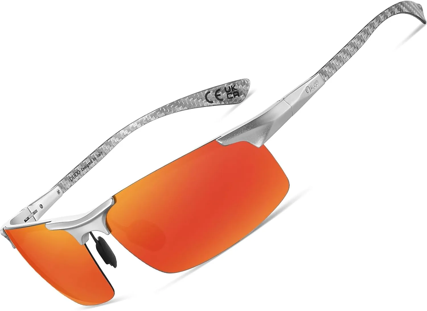 DUCO Mens Sunglasses Polarized Sports Fishing Running Driving Carbon Fiber Sunglasses for Men UV400 Protection DC8277