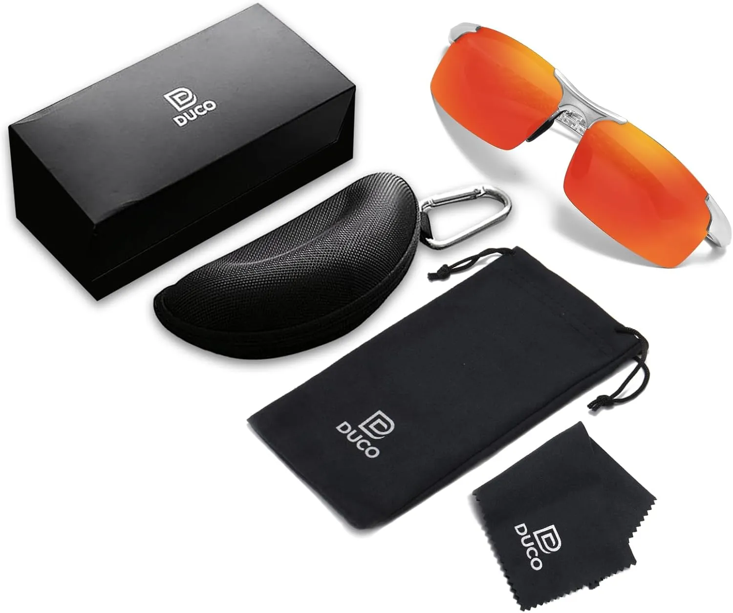 DUCO Mens Sunglasses Polarized Sports Fishing Running Driving Carbon Fiber Sunglasses for Men UV400 Protection DC8277