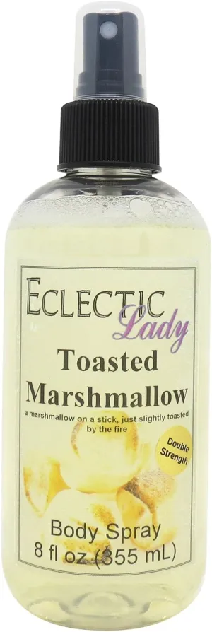 Eclectic Lady Toasted Marshmallow Body Spray, Double Strength, 8 ounces, Body Mist for Women with Clean, Light & Gentle Fragrance, Cologne with Soft, Subtle Aroma For Daily Use