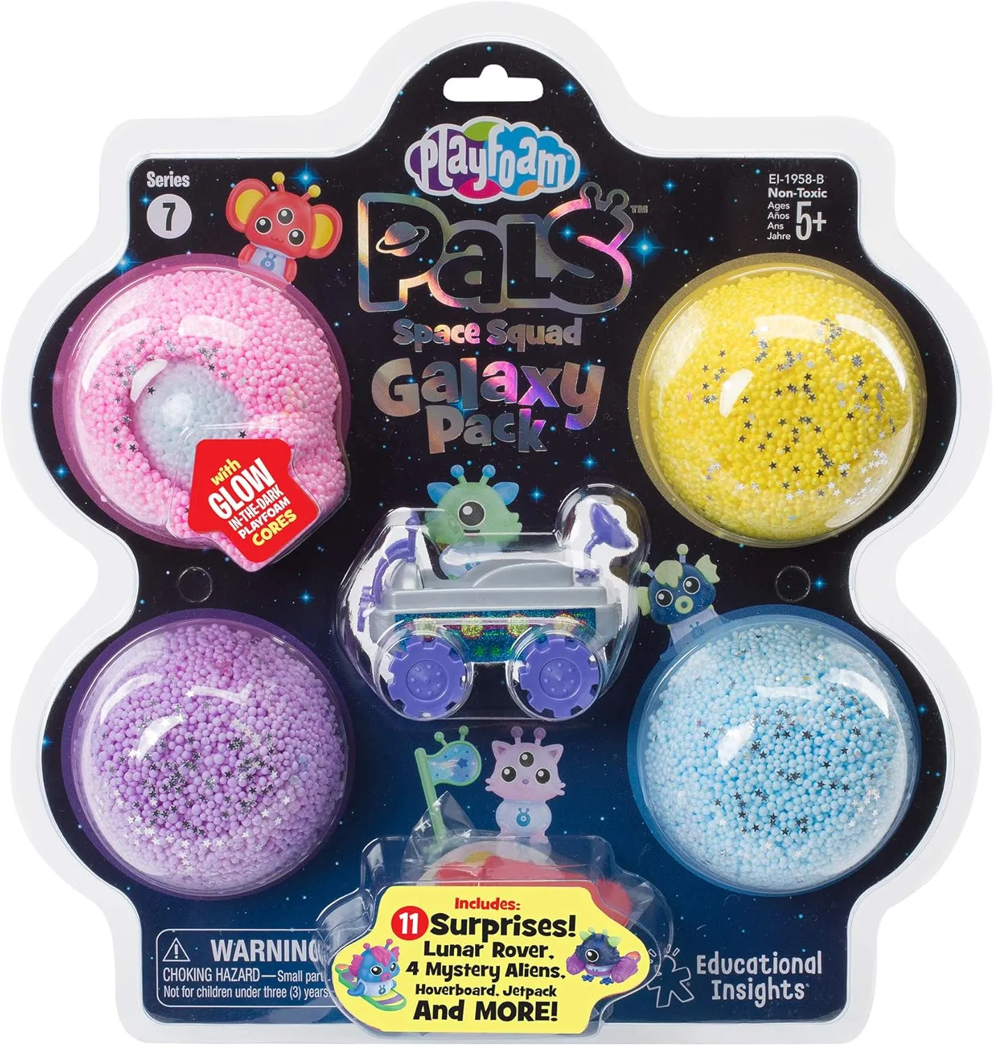 Educational Insights Playfoam Pals Space Squad Galaxy Pack, 11 Surprises Inside, Non-Toxic, Never Dries Out, Ages 3 