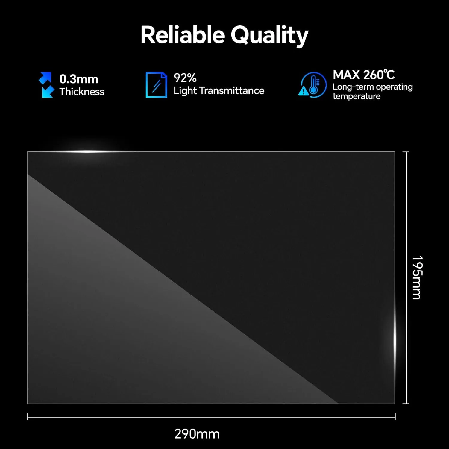 ELEGOO 3 PCS ACF Release Liner Film for Saturn 3 Ultra Resin 3D Printer, Faster Printing, 290mm*195mm, Thickness 0.3mm