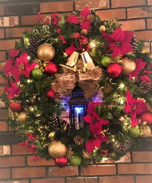 Embrace the Magic of the Season with Our Enchanting Christmas Wreath 30"X8"H