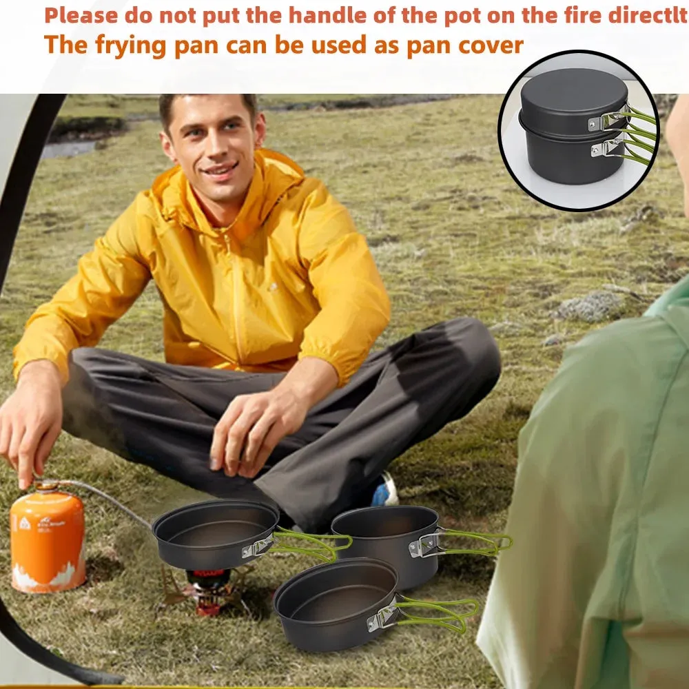 Emergency Cookware Set - Non-Stick Stackable Camping & Bug-Out Cooking Kit
