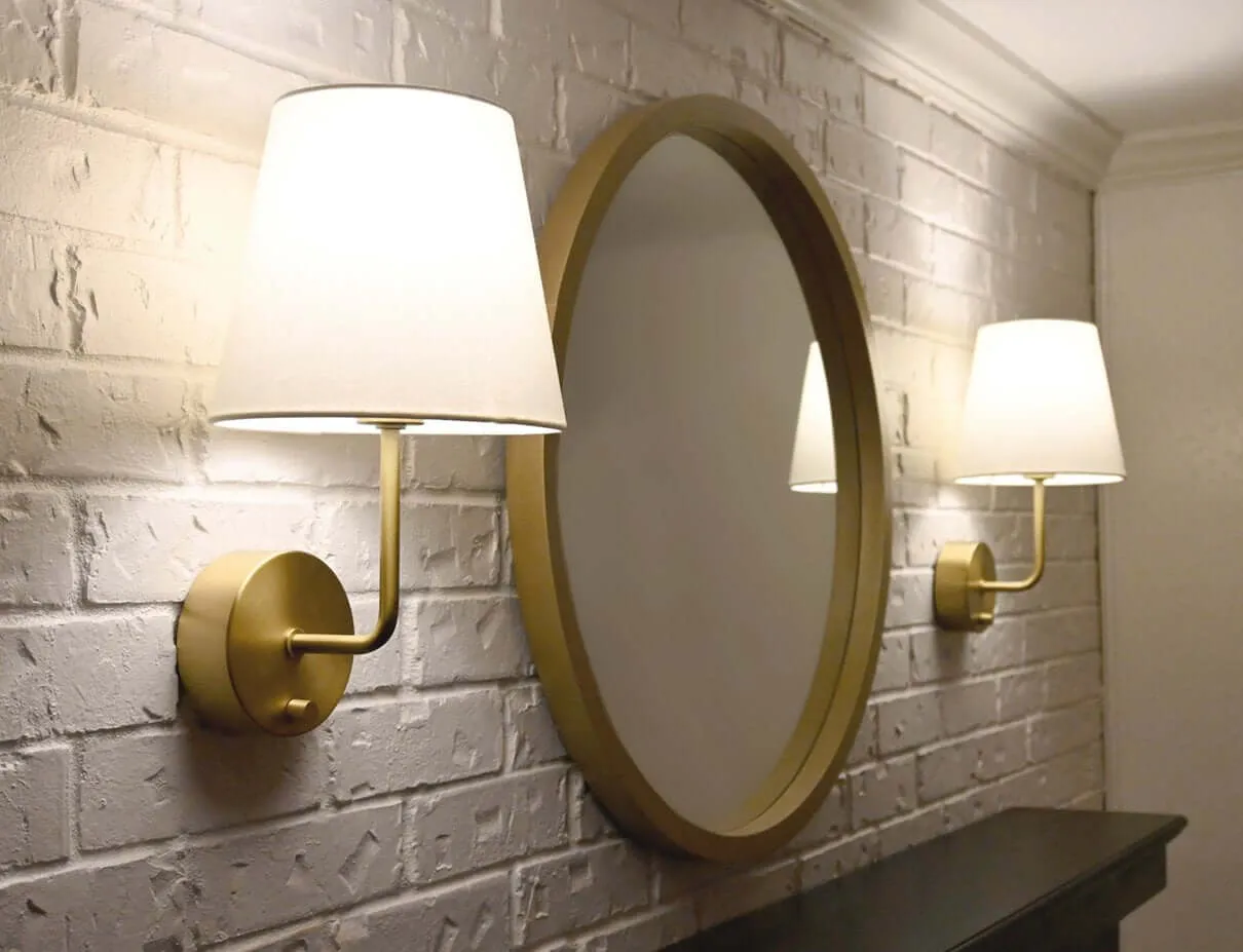 Emily Cordless Wall Sconce - Antique Brass