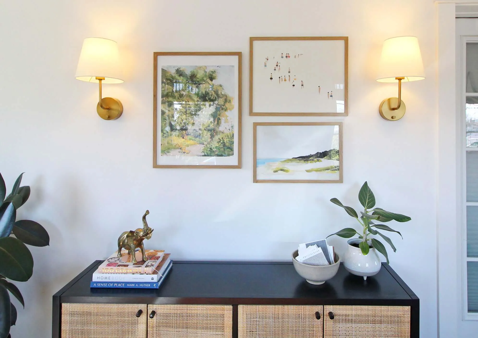 Emily Cordless Wall Sconce - Antique Brass