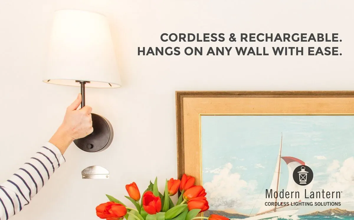 Emily Cordless Wall Sconce - Antique Brass