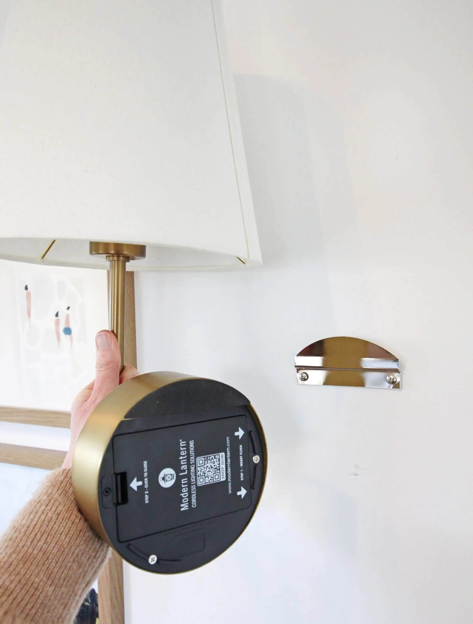 Emily Cordless Wall Sconce - Antique Brass