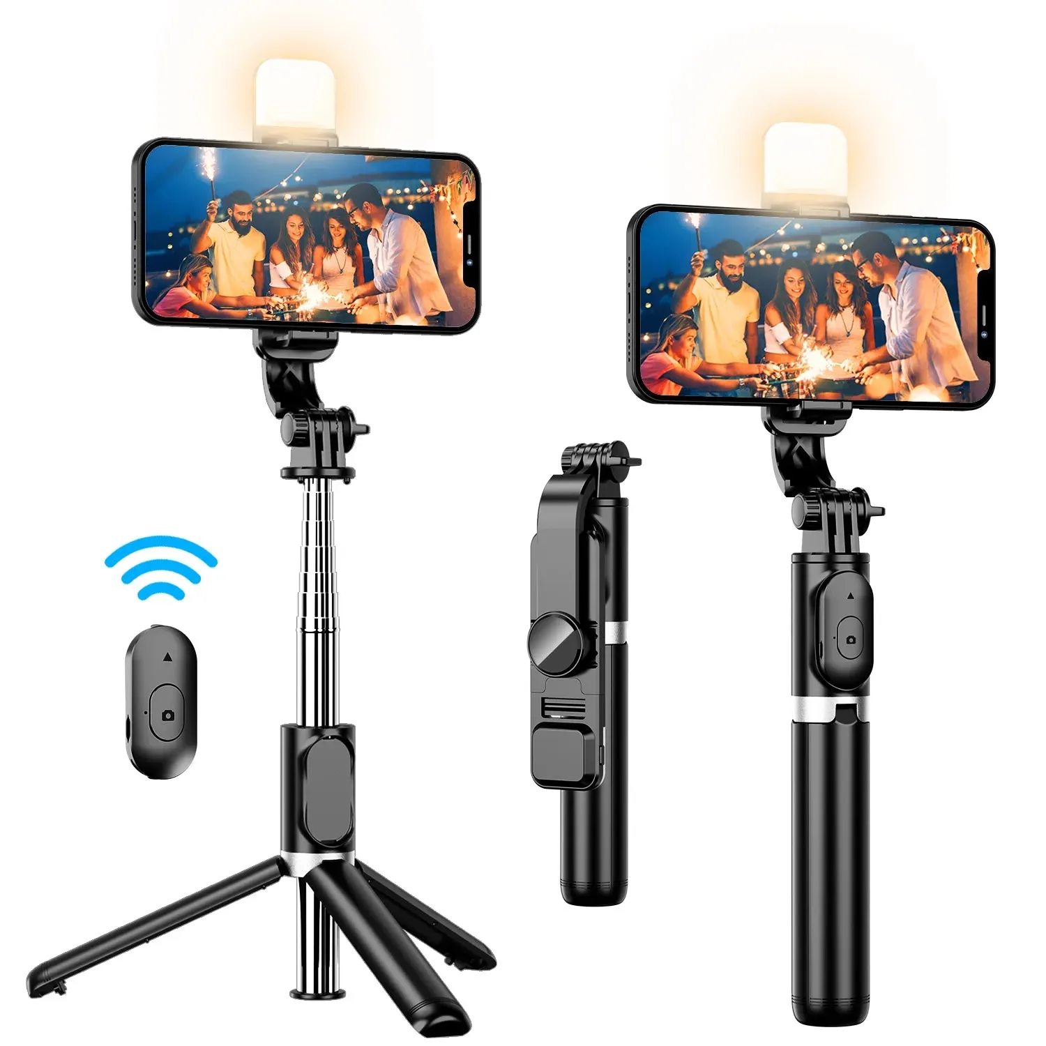 Extendable Selfie Stick Tripod with Wireless Remote