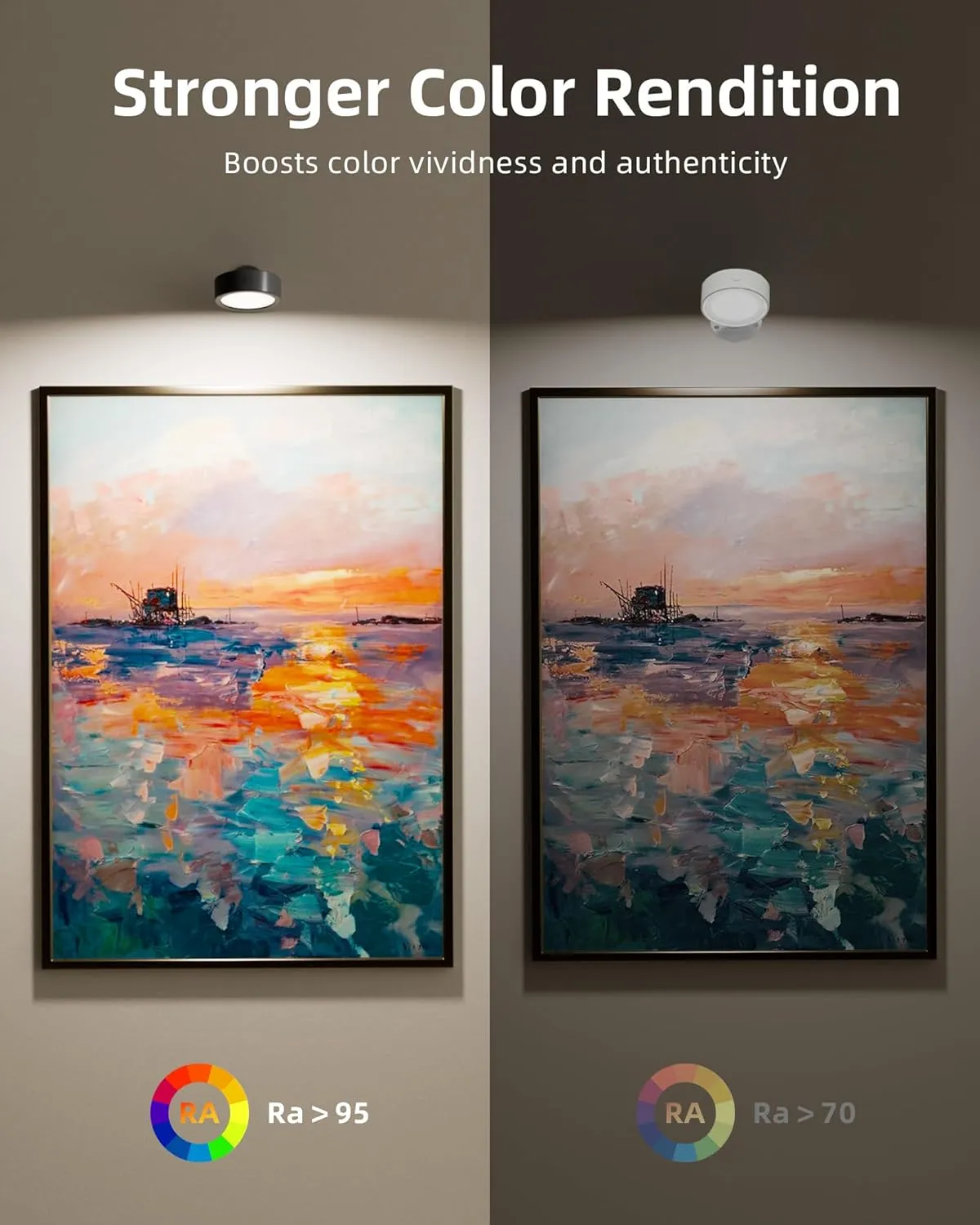 EZVALO LED Wall Mounted Lights, 5500mAh Rechargeable Wall Sconces Lamp, 3 Color Temps & Remote and Touch Control, 360°Rotation Dimmable Cordless Wall Light Burlywood (2 Pack)