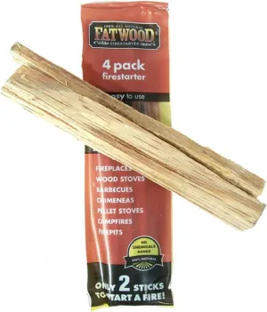 Fatwood Firestarter 4 Stick Poly Bag, 26-Count