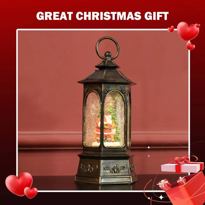 Festive Glow Snow Globe Lantern