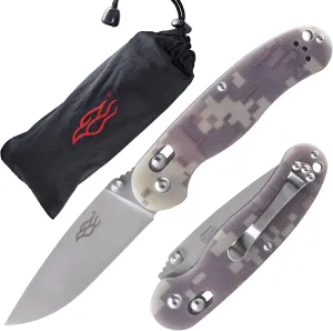 Firebird GANZO FB727S-CA Folding Pocket Knife 440C Stainless Steel Blade G10 Handle with Clip Hunting Fishing Outdoor EDC Knife (Camouflage)