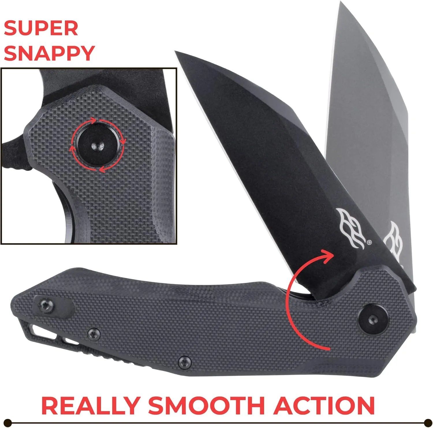 Firebird GANZO FH31 Folding Pocket Knife D2 Steel Wharncliffe Blade Ergonomic G10 Handle with Clip Hunting Fishing Flipper Camping Outdoor EDC Knife