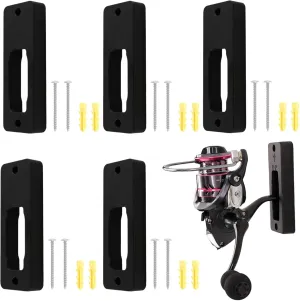 Fishing Reel Holder, 5Pcs Nylon Fishing Rack, Portable Fishing Reel Display Stand, Wall Mount Reel Storage Holder, Multifunction Fishing Reel Case, Fishing Accessories,Reel Care Accessories