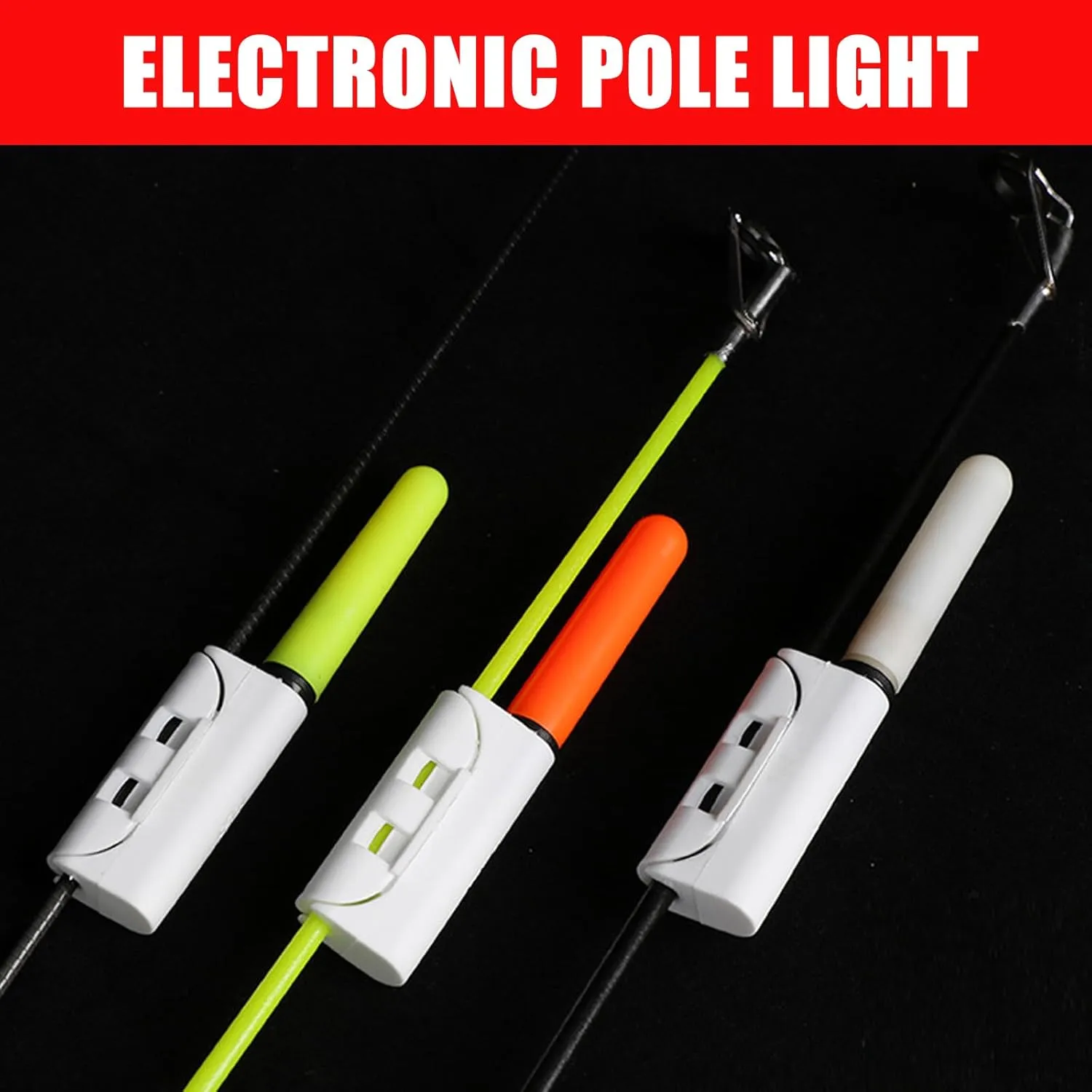 Fishing Rod Tip Glow Stick Waterproofs LED Night Fishing Rod Light Stick Luminously Stick Fishing Tackle Accessory