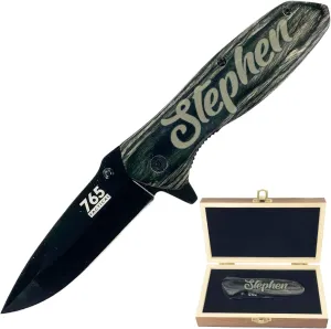Froolu Engraved Pocket Knife Gift for Men - Personalized Gifts for Guys - Christmas, Birthday, Anniversary - Great for Hunting, Camping, Fishing, EDC - from Daughter Son Wife