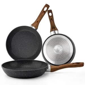 Frying Set Cookware 3 Premium selection Frying Pan Non-Stick LunaLulinlk Positive reviews Pan Piece