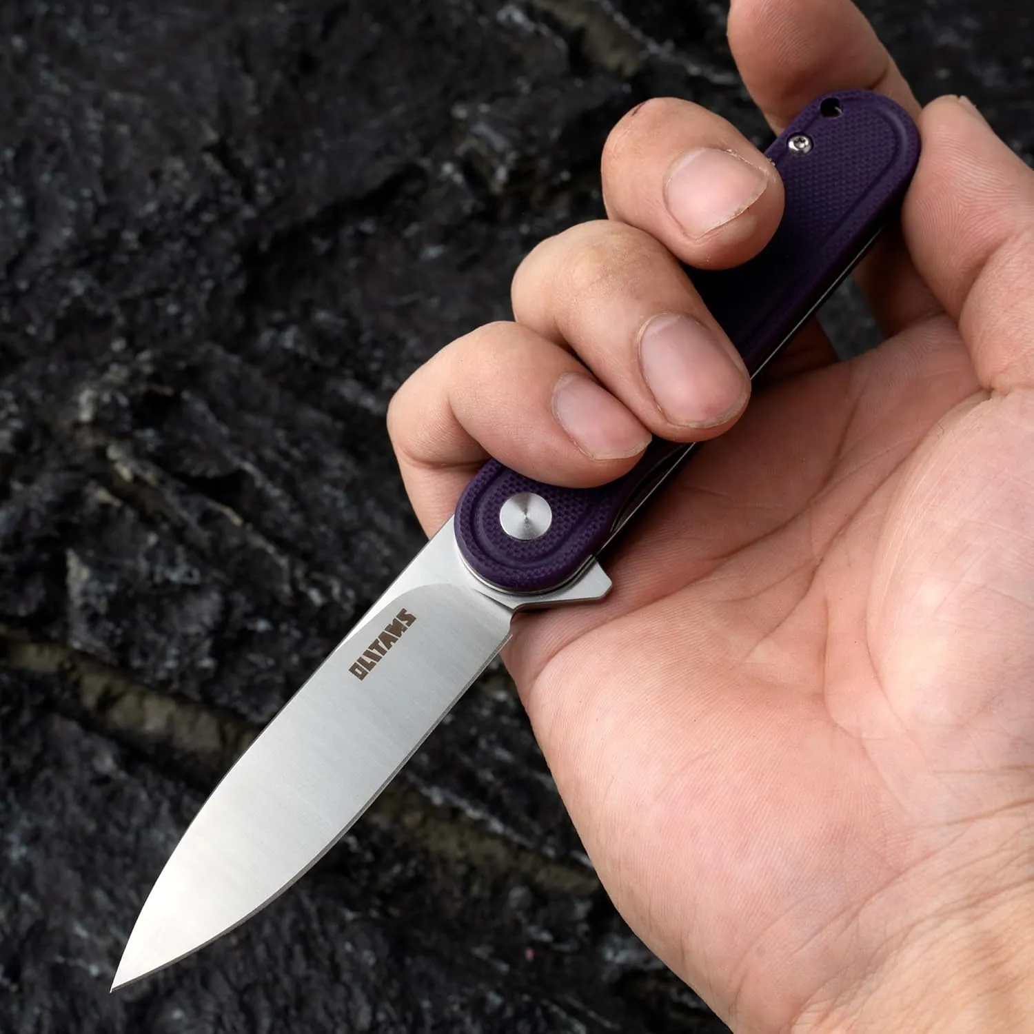 G040 Pocket Knife, 2.75'' D2 Steel Blade G10 handle, Small EDC Knife with Pocket Clip for Men Women, 2.1oz