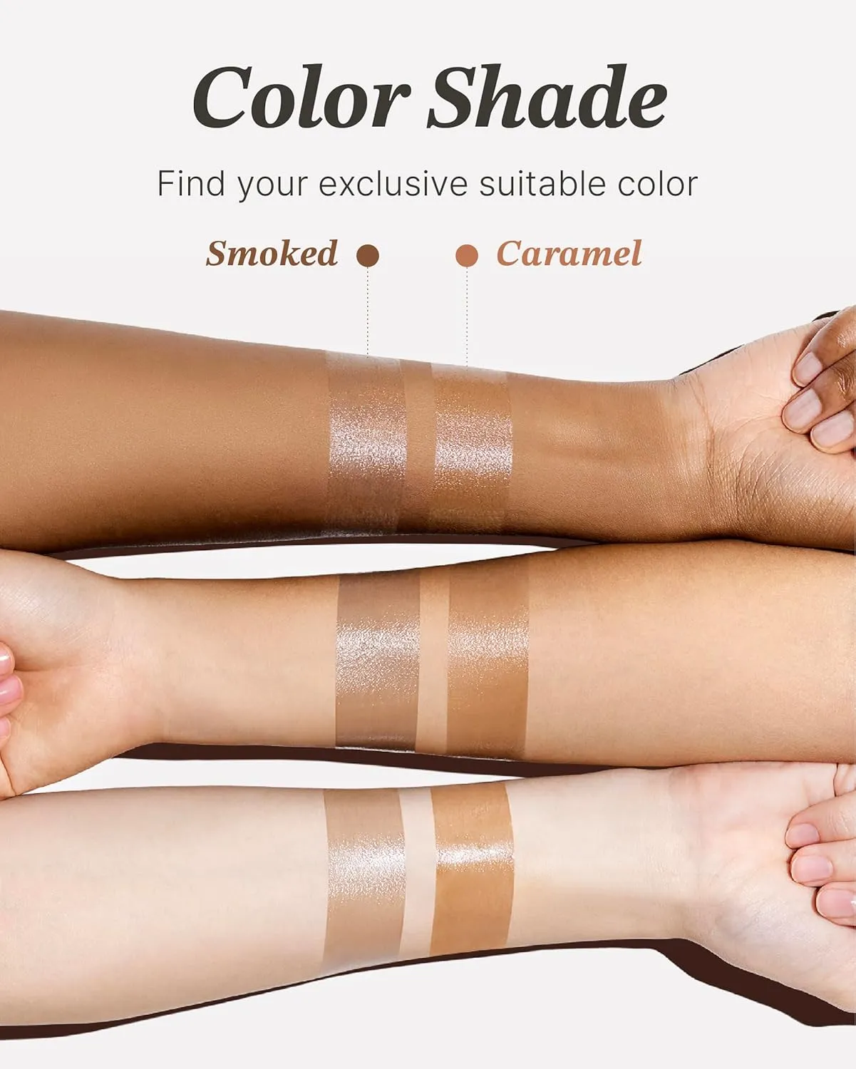Glint Sheer Bronzer Stick (Smoked, 0.24oz) - Creamy Buildable, Blendable Formula for Natural Contour, Long-Lasting, Smooth, Versatile Use. Korean Makeup. Nose, Face, Cheeks.