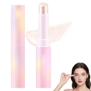 Glitter Gradient Eyeshadow Stick, Crystal Jelly Glaze Stick Eye Shadow Sticks Eyeliner Brightener Pencil Crayon Long Lasting Shimmer Eyeshadow (Fuchsia Fun)