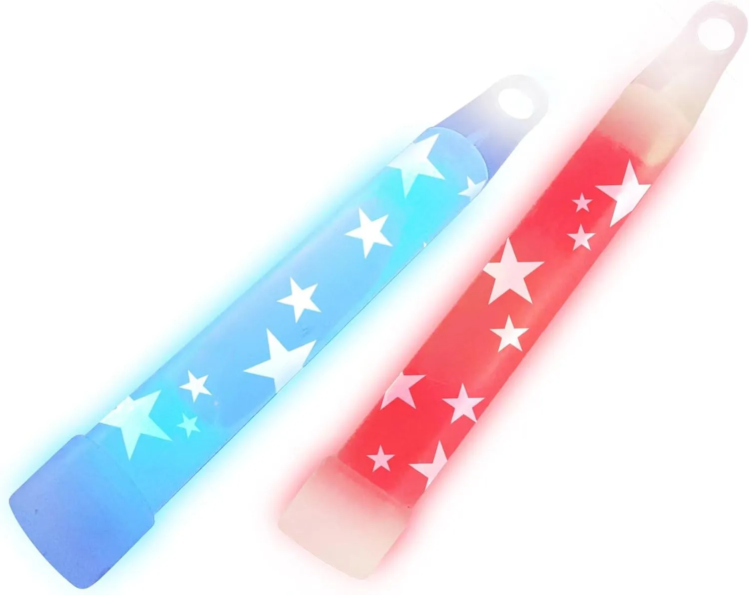 Glow Fever Bulk 100ct Red White Blue 4" Glow Sticks, Glow in the Dark, Light Sticks for Patriotic Party Supplies National Memorial Day Party Favors Fireworks Accessory Game Prizes or Treats