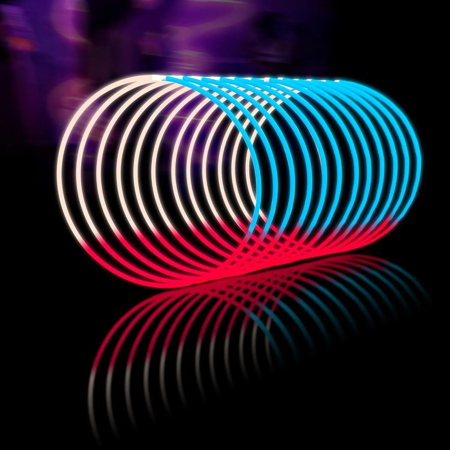 Glow Fever Glow Sticks Bulk 4th of July 100ct Red White Blue 22'' Glow Necklaces with Connectors, for Patriotic National Memorial Day Party Festivals Raves