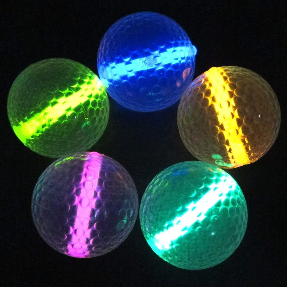 Glow Golf Balls (Set of 20) - Night Golf With Glow Stick Inserts (Assorted)