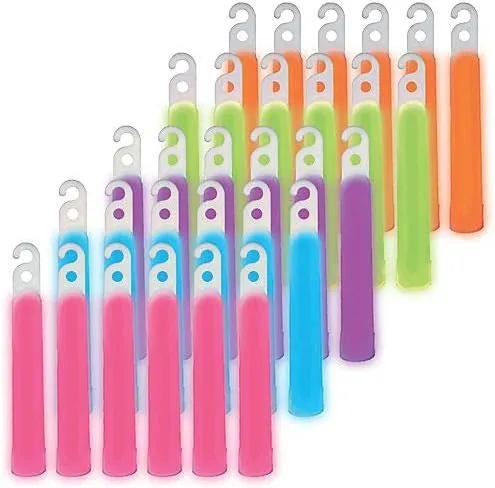 Glow Stick Super Kit, Multi Color Vibrant Lights - 4" (Pack of 50) - Premium Quality Long-Lasting Glow Sticks - Perfect for Parties, Events, & Emergencies