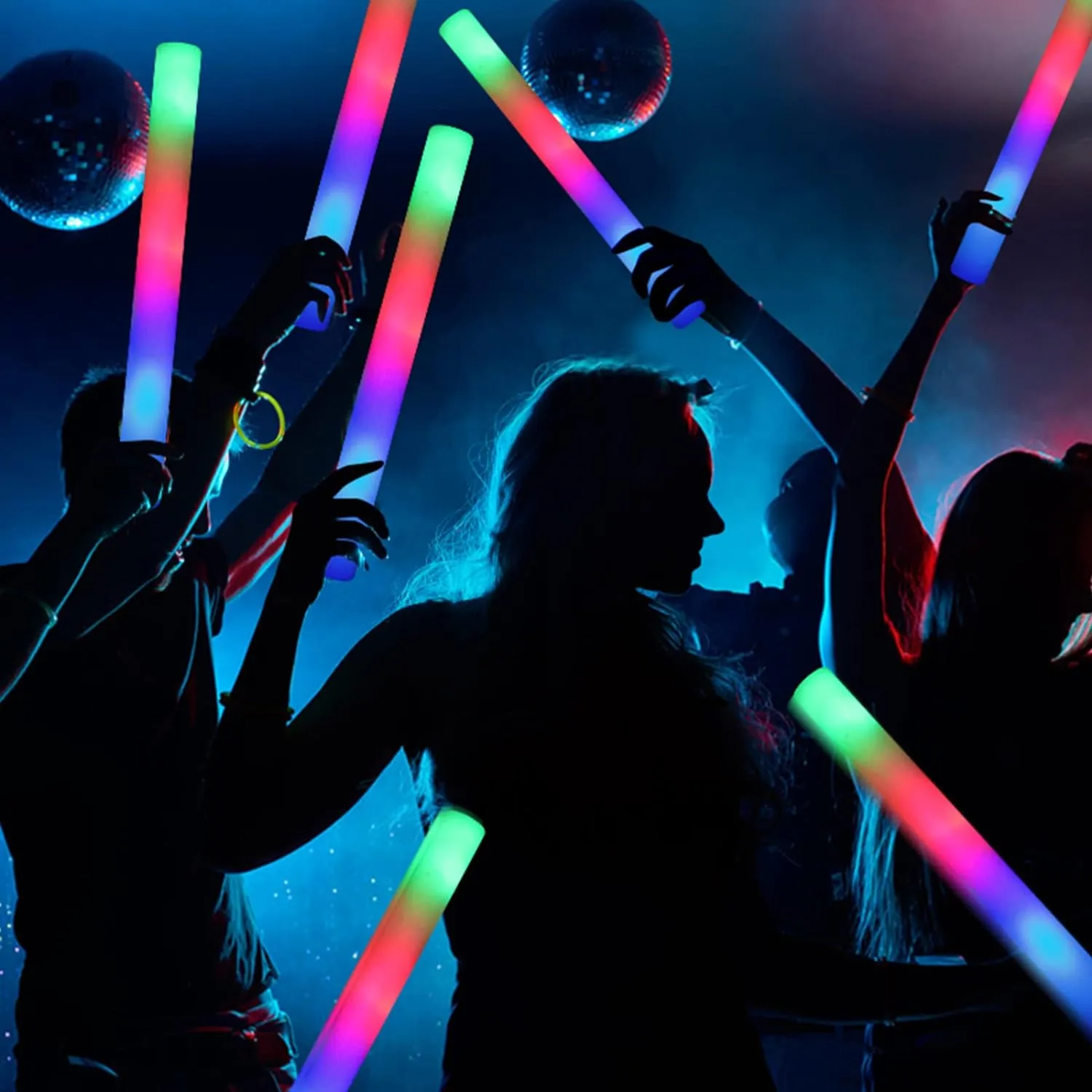 Glow Sticks Bulk, 210 PCS Foam Glow Sticks with 3 Modes Colorful Flashing for Wedding, Concert, Party, Raves, Events, Birthday