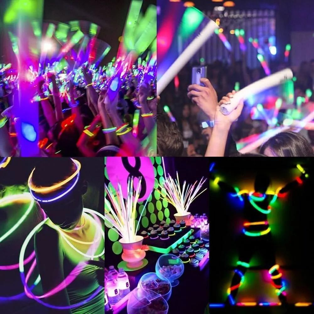 Glow Sticks Bulk Wholesale, 10 12” 15mm Dia. Red Industrial Grade Jumbo Light Sticks, Bright Color, Glow 14 Hrs, Safety Glow Stick 3yrs Shelf Life, Ideal for Camping & Emergency, GlowWithUs Brand