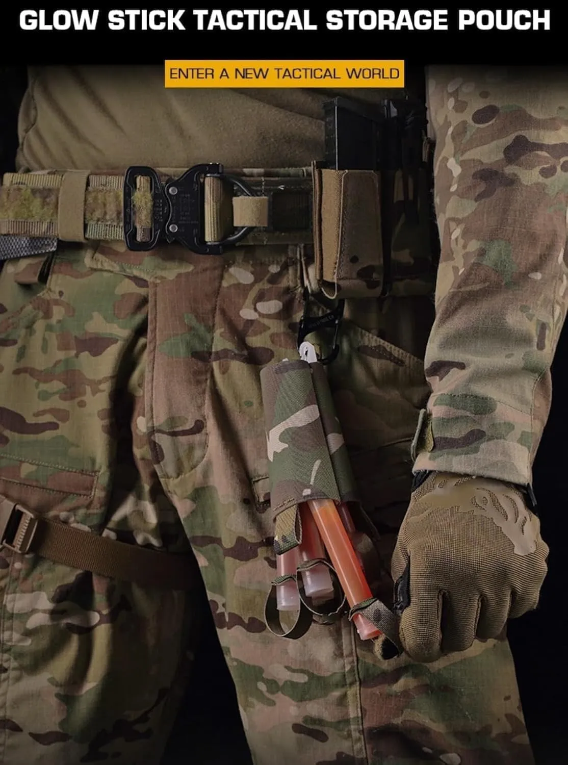 Glow Sticks Pouch Tactical ChemIight Holders 6 Bundle Glow Sticks Storage Pouches Outdoor Hunting Fishing Airsoft Gear