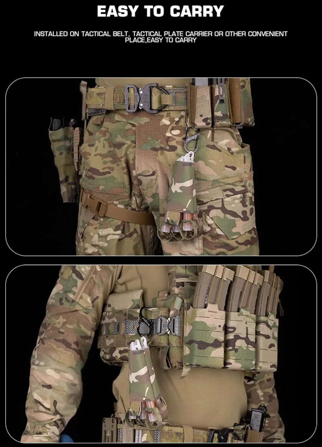 Glow Sticks Pouch Tactical ChemIight Holders 6 Bundle Glow Sticks Storage Pouches Outdoor Hunting Fishing Airsoft Gear