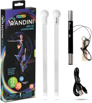 Glow.0 Magic Wand Collapsible LED Levitation Wand - USB Rechargeable Floating Wand - LED Light Wand with 22 Color Light Modes – Patented, Expertly Balanced LED Flow Wand Levitation Stick