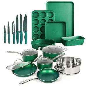 Granitestone 21 Piece Cookware and Bakeware Set, with Knife Set