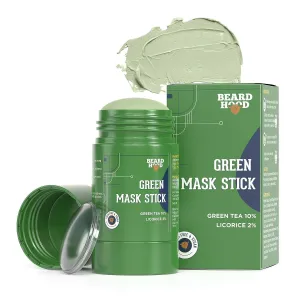 Green Tea Cleansing Mask Stick for Face | For Blackheads, Whiteheads & Oil Control | Purifying Solid Clay Detox Mud Mask | With Hyaluronic Acid & Green Tea 40 Gm