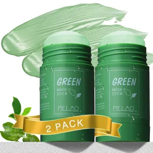 Green Tea Mask Stick for Face, Blackhead Remover with Green Tea Extract, Green Mask Stick for Deep Pore Cleansing, Face Moisturizing, Skin Brightening, Removes Blackheads, Green Tea Deep Cleanse Mask Stick for All Skin Types