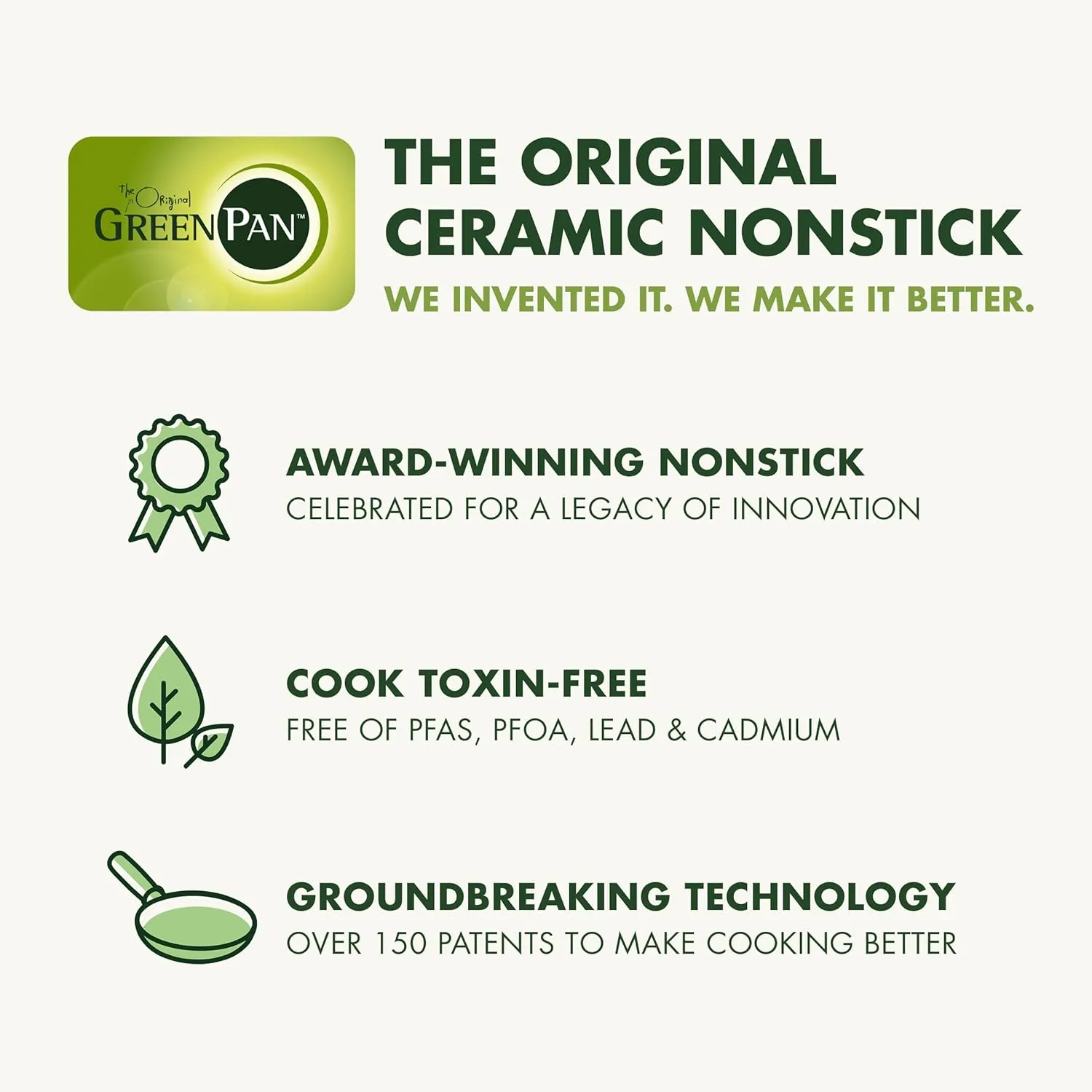 GreenPan Stainless Steel Tri-Ply Reserve 10” and 12” Frying Pan Skillet Set, Multiclad Cookware, PFAS-Free, Induction, Oven & Broiler Safe to 600°F, Heat Responsive Core, Dishwasher Safe, Gold Handles