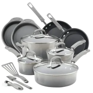 grey Global reach Nonstick set pans 15-piece Tailored LunaLulink pans