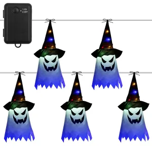 Halloween Ghost Witch Hat Hanging Light Lantern