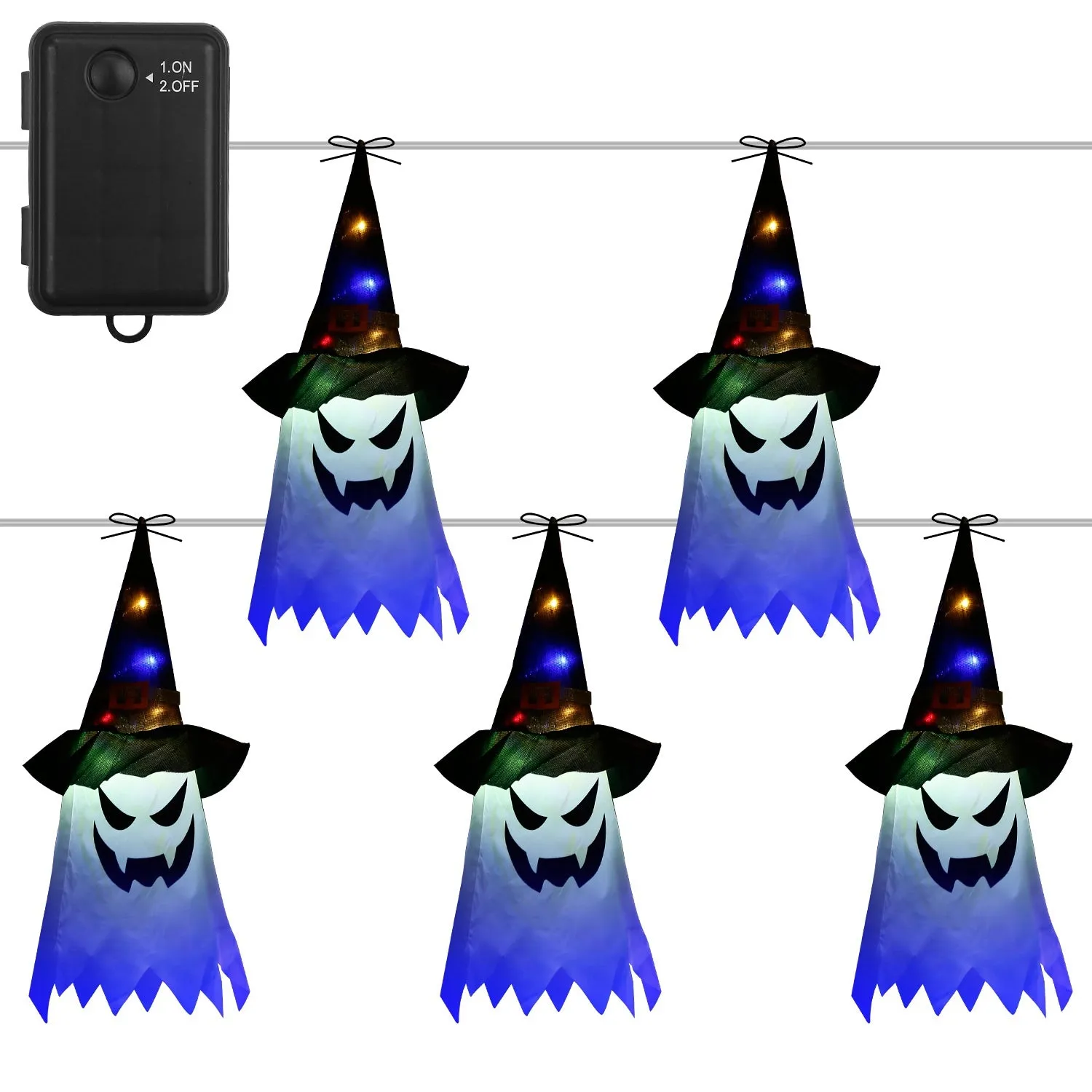 Halloween Ghost Witch Hat Hanging Light Lantern