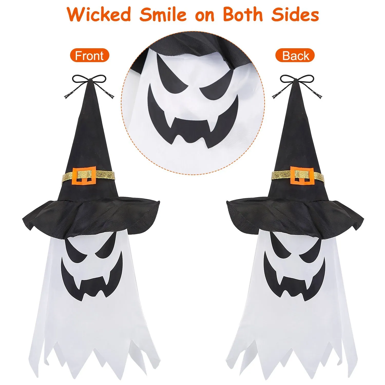 Halloween Ghost Witch Hat Hanging Light Lantern