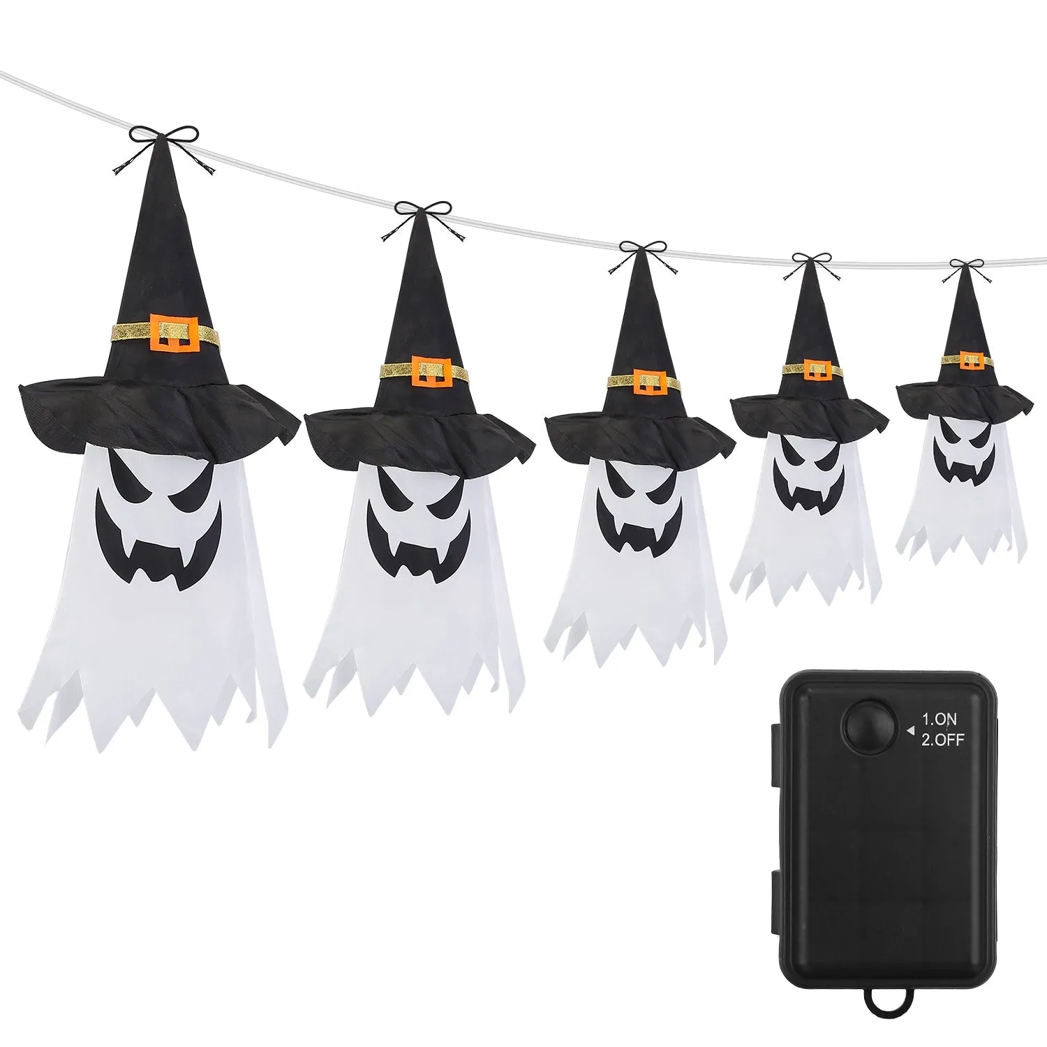 Halloween Ghost Witch Hat Hanging Light Lantern