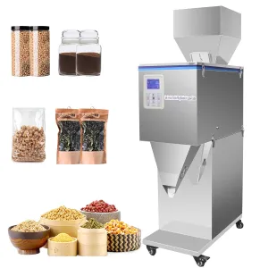 Hanchen Powder Filling Machine LCD Display Automatic Powder Filler 20-3000G Particle Filling Machine for Bag Bottle Bucket Filling Powder Tea Seeds Grains Components 110v