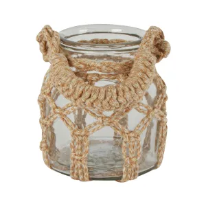 Haydn Macrame Glass Lantern 16 x 16 cm