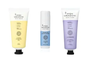 High Meadow Lip and Skin Care Bundle - Natural Lip Balm and Lanolin Cream Set for Intensive Hydration, Moisturizing, and Repair - Shea Butter, Beeswax, Vitamin E - Great for Dry Lips and Skin.