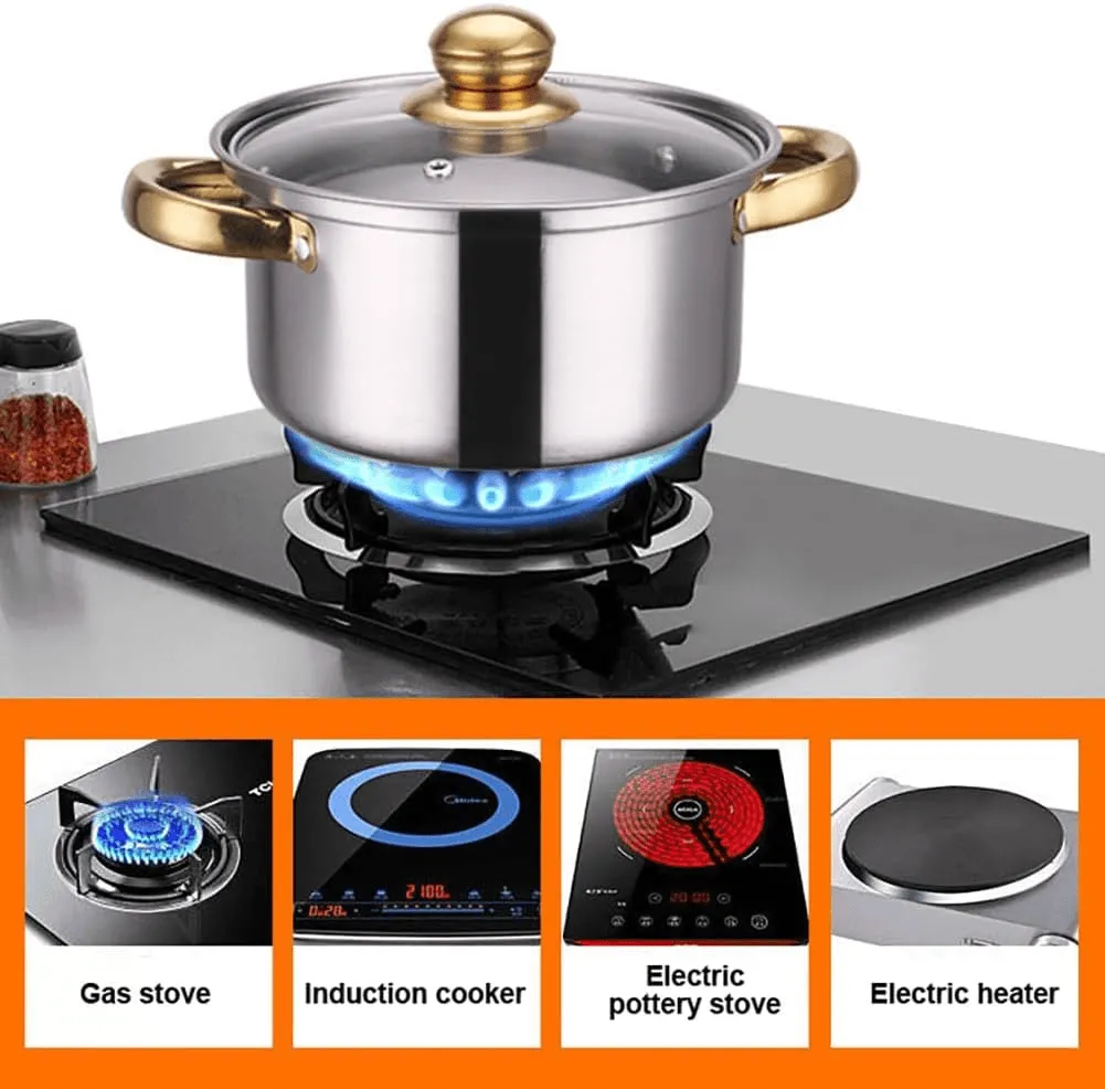 High Quality Stainless Steel Cookware Set - 12 Pcs