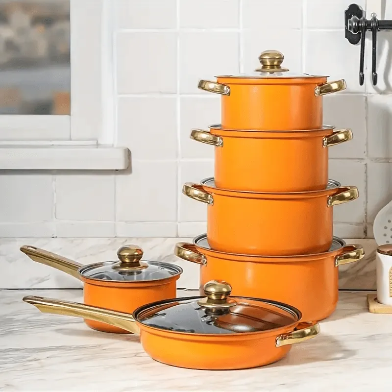 High Quality Stainless Steel Cookware Set - 12 Pcs