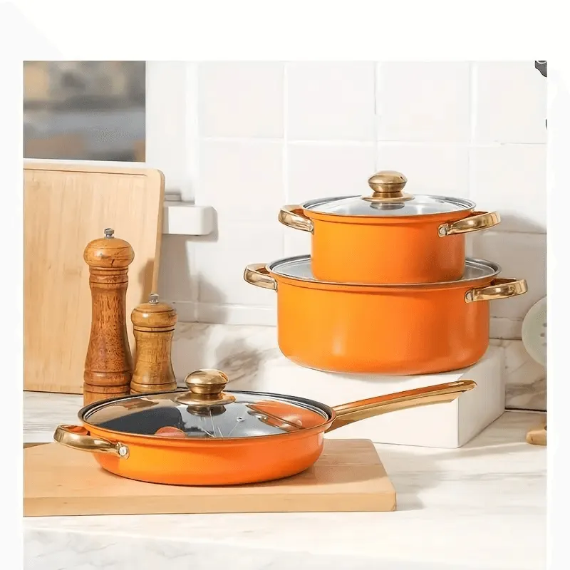 High Quality Stainless Steel Cookware Set - 12 Pcs